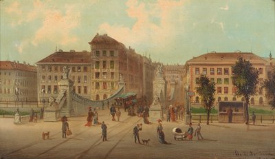 Die Aspernbrücke in Wien von Karl Kaufmann
